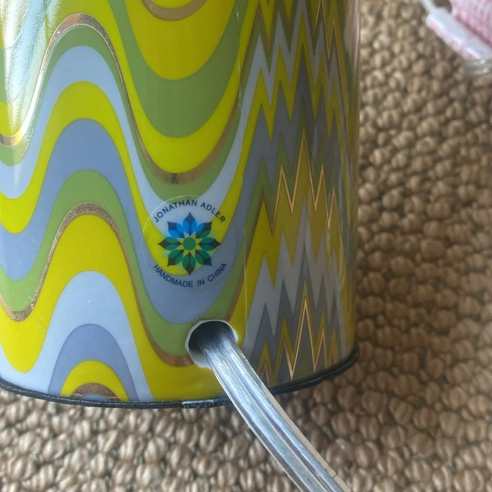 Jonathan Adler green Carnaby Acid Palm table lamp